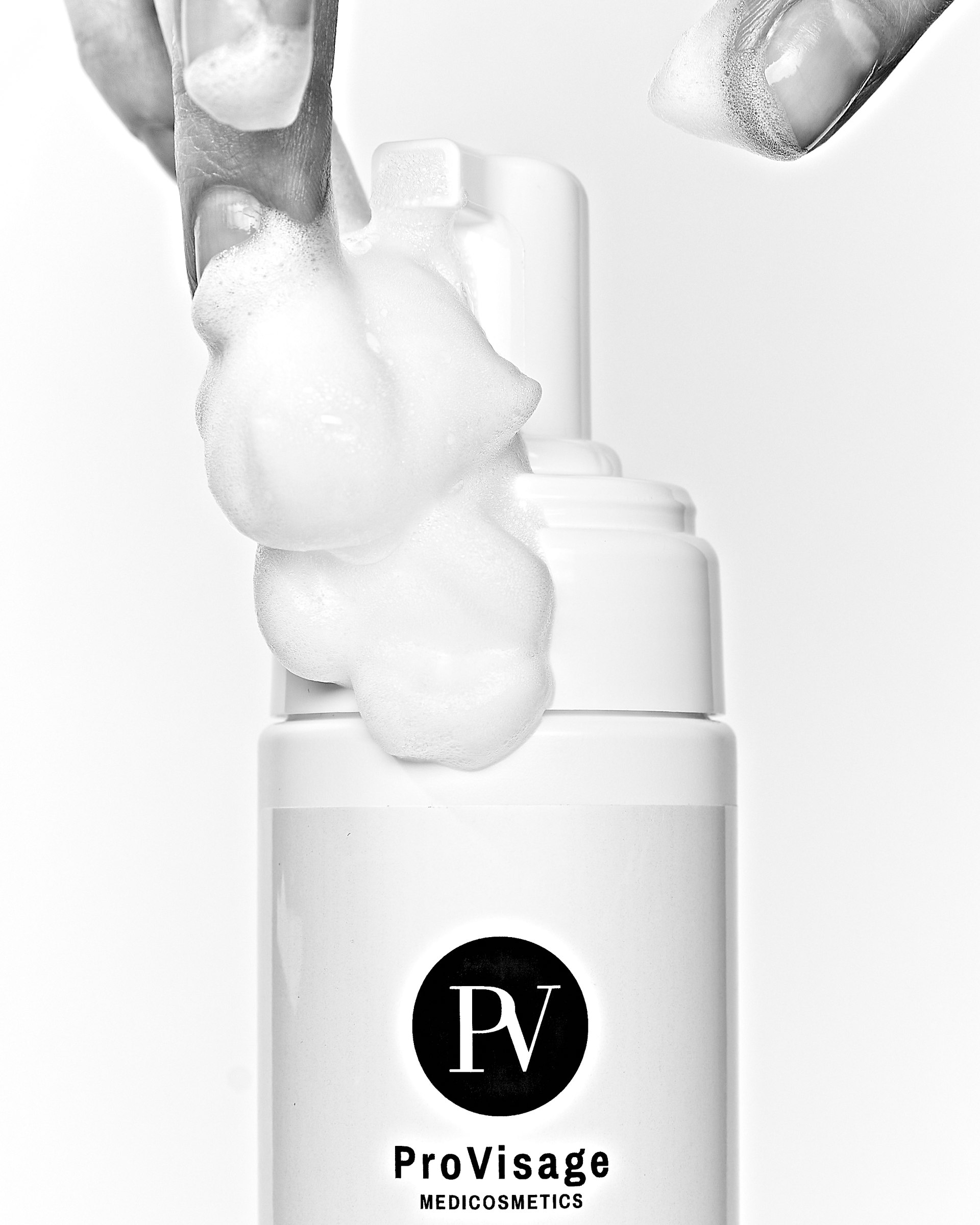 Skincare product, cleansing foam detail