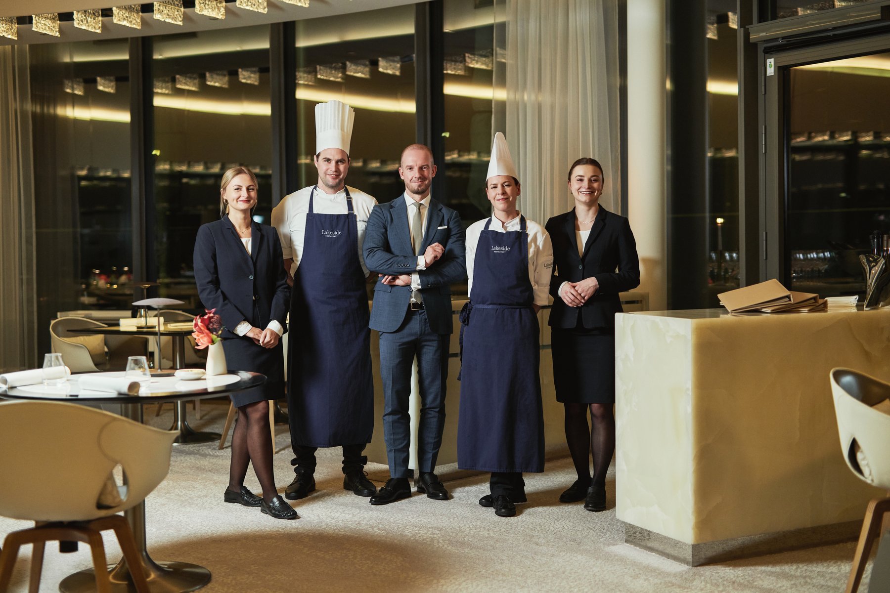 Restaurant team portrait