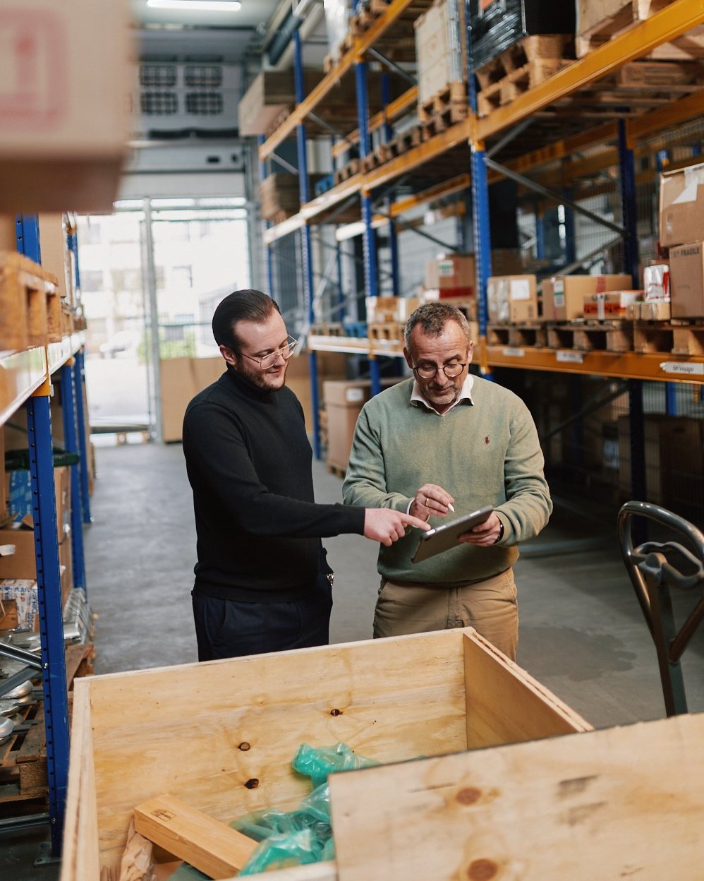 Warehouse team at work