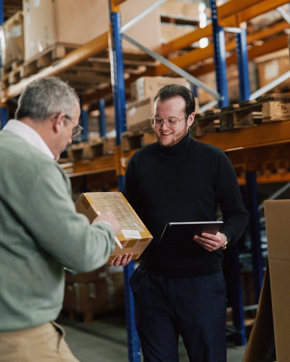 Warehouse team at work