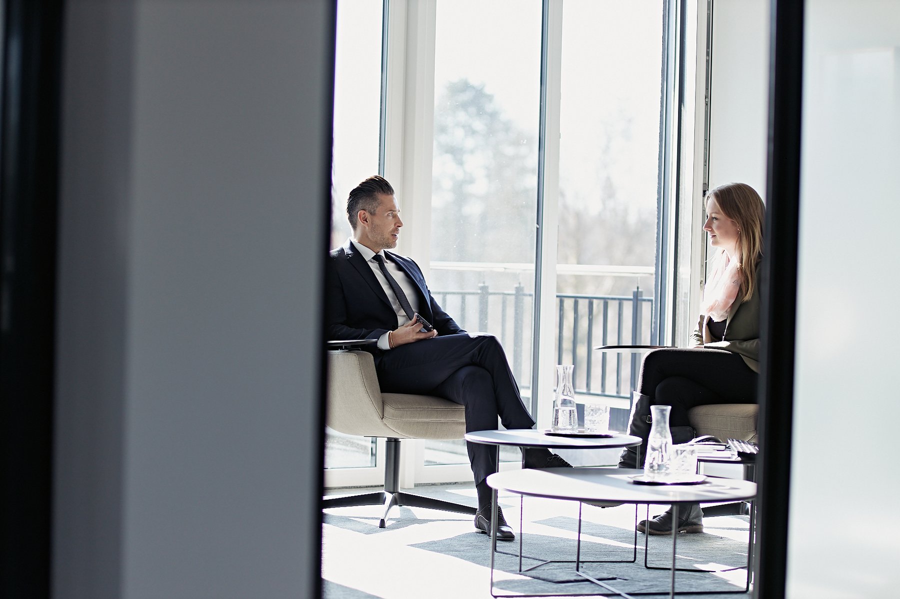 Colleagues talking
