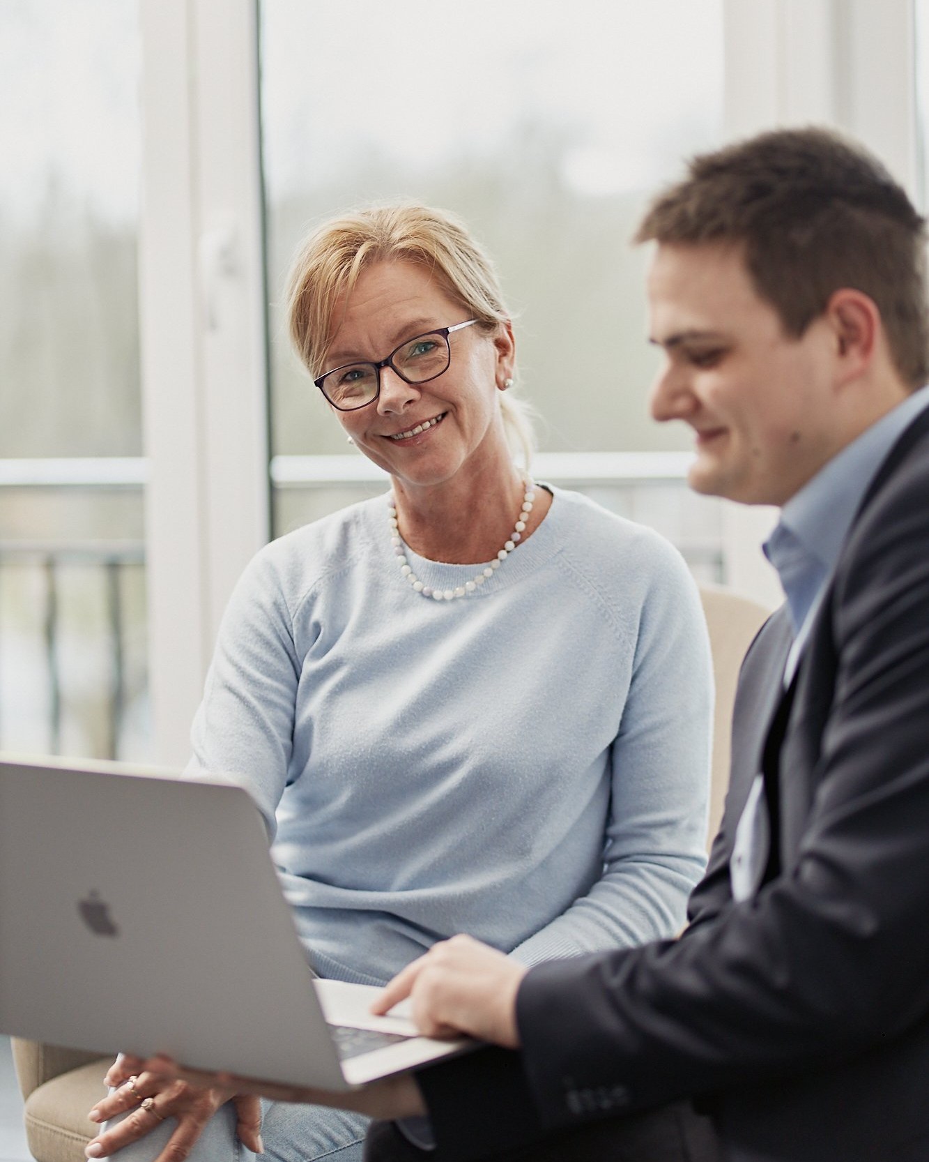 Client consultation, reviewing work together