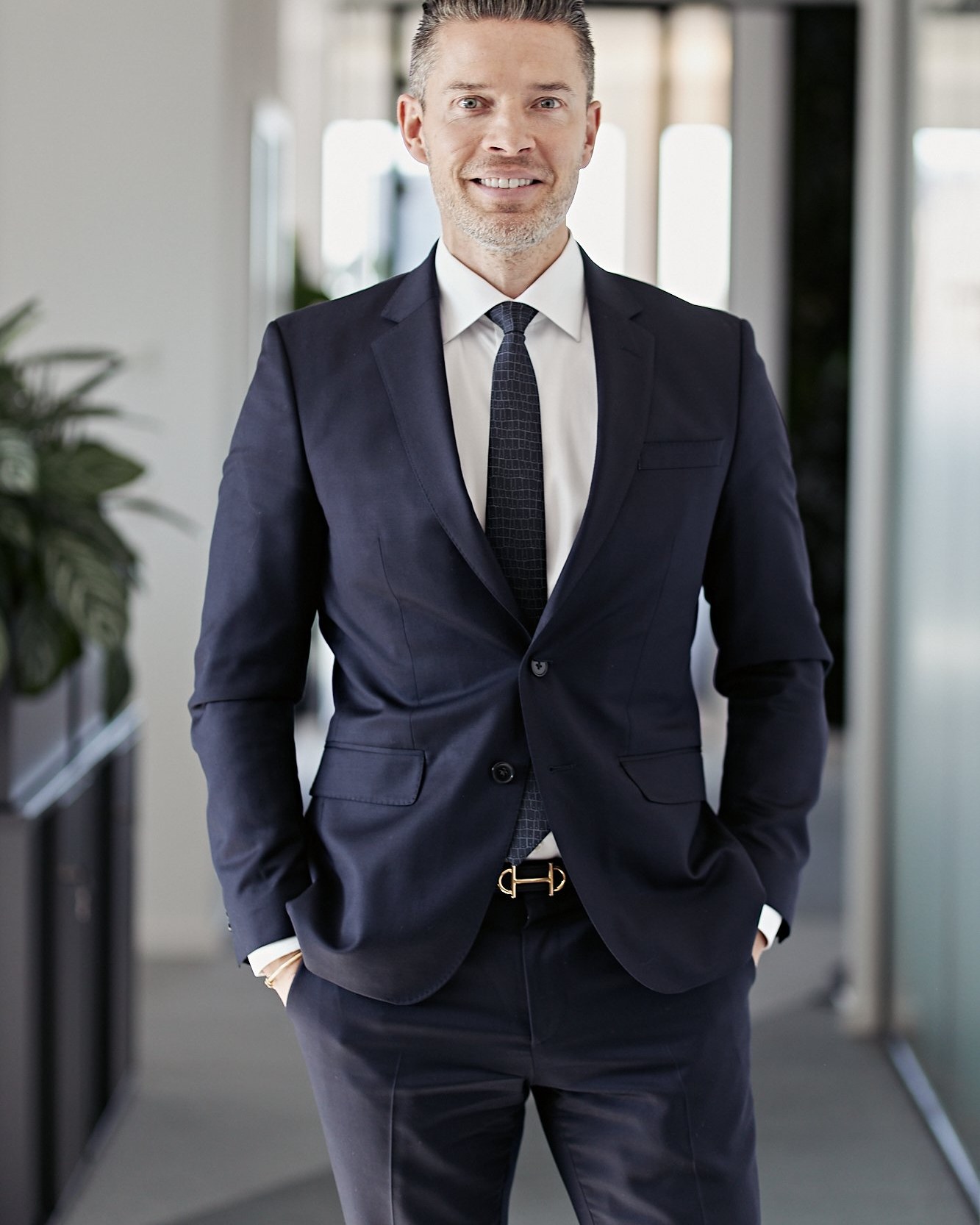 Portrait, office hallway