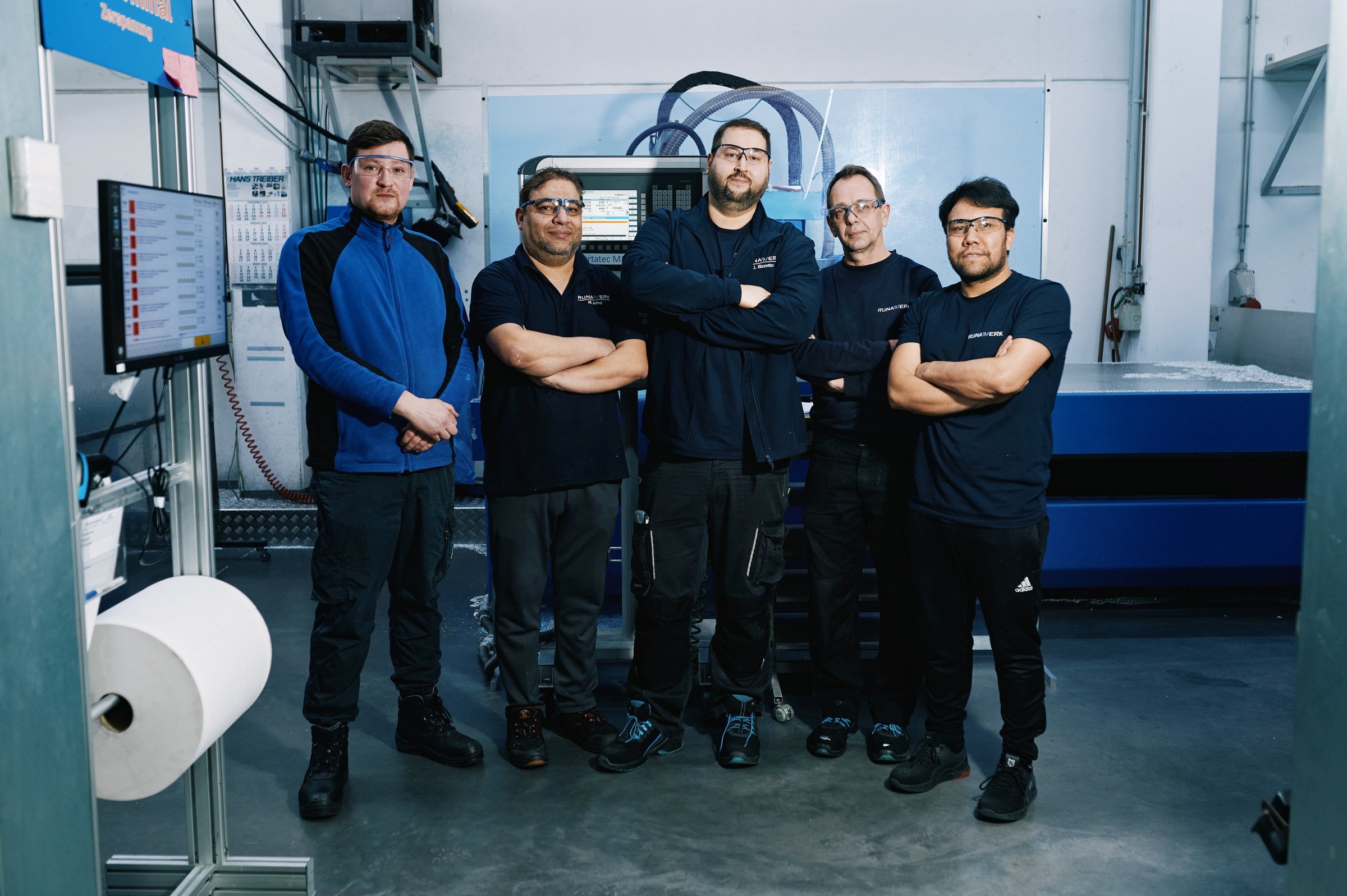 Manufacturing team portrait, CNC department