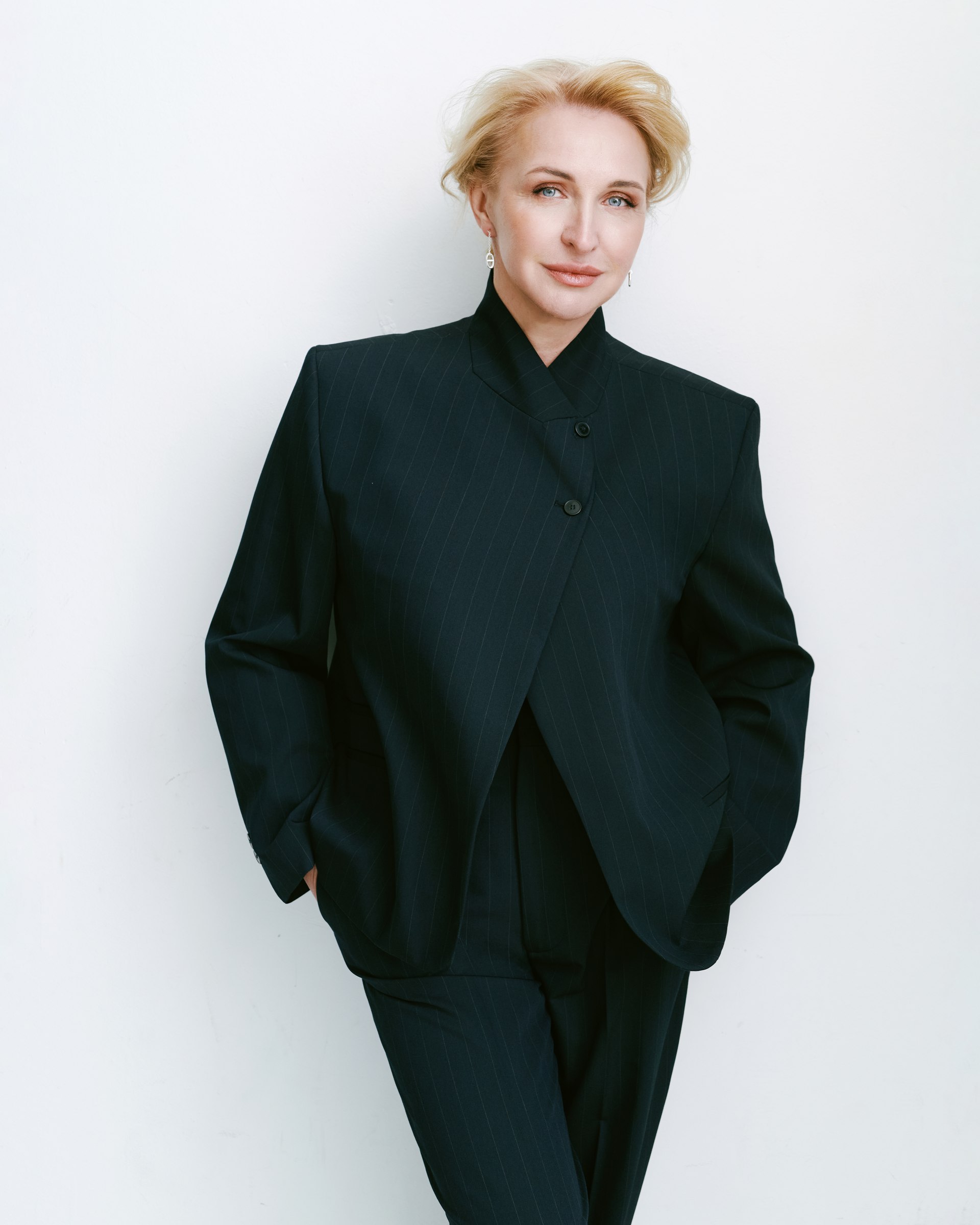 Studio portrait, black suit